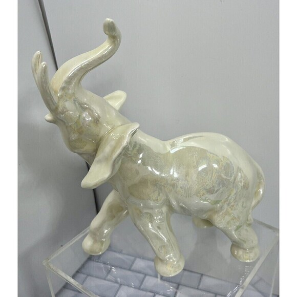 Marked RC White Elephant Figurine Mid Century Modern MCM - Picture 2 of 16